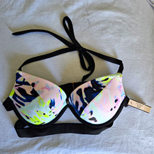 Victoria's Secret Swim Halter Molded Push-Up Padded Bikini Top EU 34C