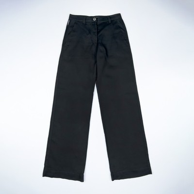 Armani Jeans Palazzo Hose 100% Leinen Gr. 38 - S schwarz