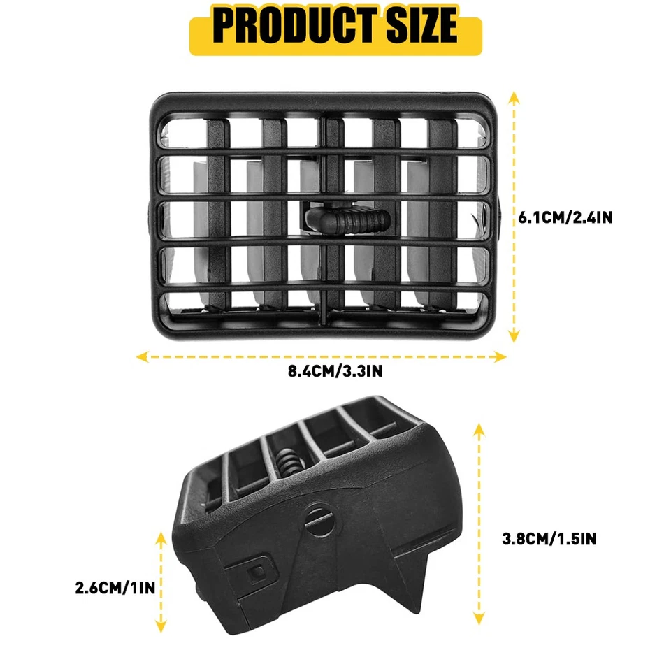 Parrilla de aire delantera tablero central ventilación de CA negra para Toyota Tacoma 1996-02 4runner EOA Foto 4 de 4