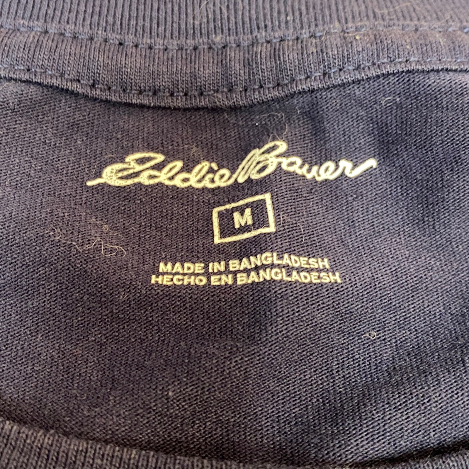 Eddie Bauer T Shirt Womens Medium Get Outside Mountain Sunset Graphic Navy Blue image 3