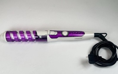 Crasts Spiral Curling Iron Wand Model 5011Z Purple Barrel 35W Dual Voltage