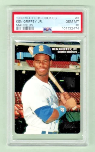 1989 MOTHER'S COOKIES MARINERS #3 KEN GRIFFEY JR. PSA 10 Shipping + Insurance