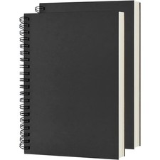 Blank Spiral Notebook, 2-Pack, Soft Cover, Sk...