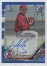 2019 Bowman Chrome Prospect Blue Refractor 19/150 Jose Suarez #CPA-JS Auto 3y0