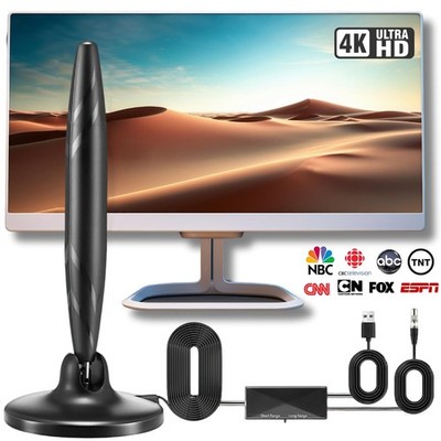Digital TV Antenne DVB-T2 Antenne mit Verstärker HD 4K 1080P TV Zimmerantenne DE