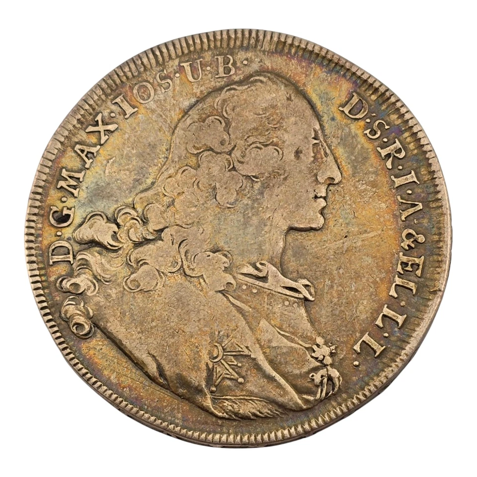 AWESOME 1760 GERMAN STATES BAVARIA THALER WORLD COIN MADONNA & CHILD - Image 2 of 3