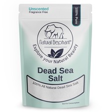 Natural Elephant Dead Sea Salt for Soaking  Bathing  2 Pound Bag  Fine Gra...