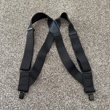 Carhartt Side Clip Suspenders Heavy Duty 2" Trucker Style Work Black