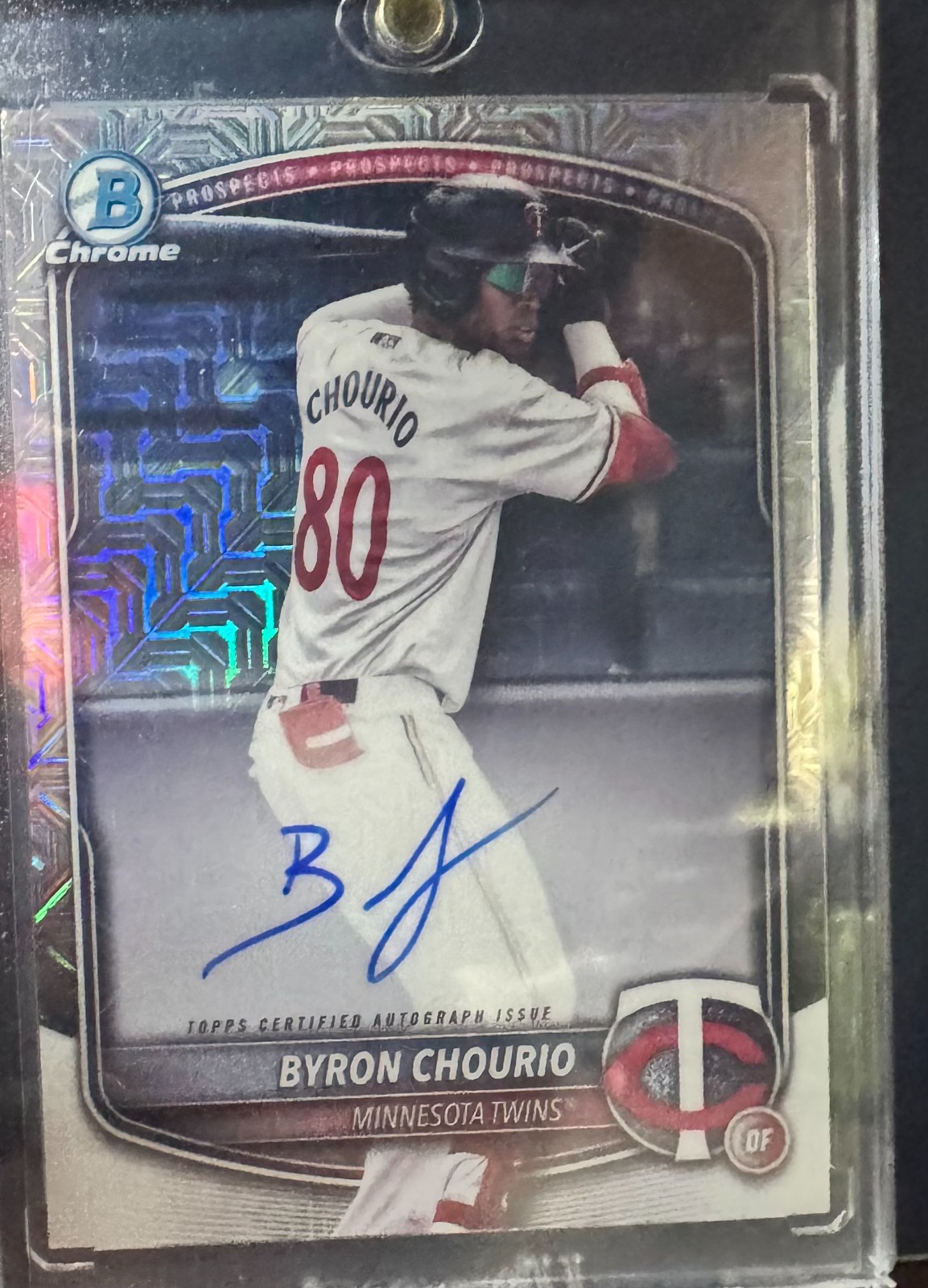 2025 Bowman Chrome Prospect Mega Box Auto Byron Chourio #BMA-BC Minnesota Twins