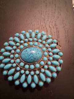 Native American Turquoise style belt Buckle