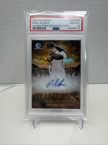 2024 Bowman Gladiators of the Diamond Paul Skenes Gold Auto 49/50 PSA 10