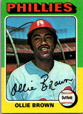 1975 Topps Baseball #596 Ollie Brown Phillies
