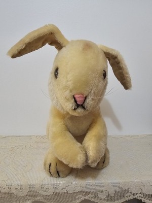 Vintage 1976 R. Dakin Plush Hugging Bunny Rabbit Stuffed Animal 13  