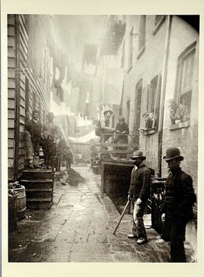 Jacob Riis Art Photo Print Card - Bandit s Roost, NYC 1895 - Fotofolio 4.25 x6 
