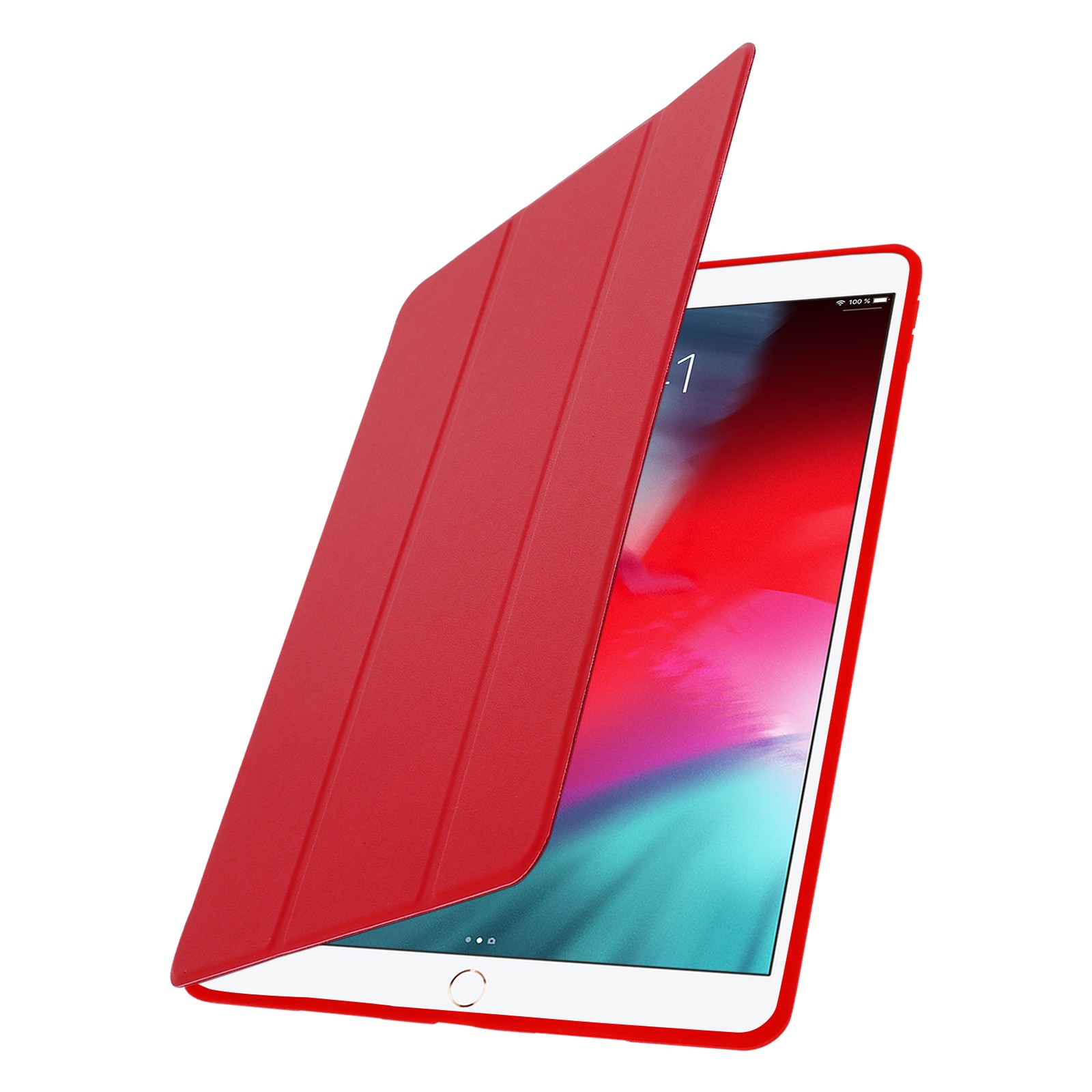 Housse iPad Pro 10.5 rouge fine avec support multi-angles pour vidéo - 2