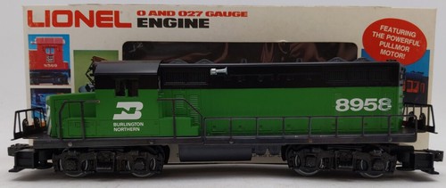 Locomotora diésel ficticia Lionel 6-8958 O Burlington Northern GP20 #8958/caja | Condition: Used