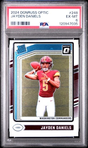 2024 PANINI DONRUSS OPTIC #248 JAYDEN DANIELS PSA 6