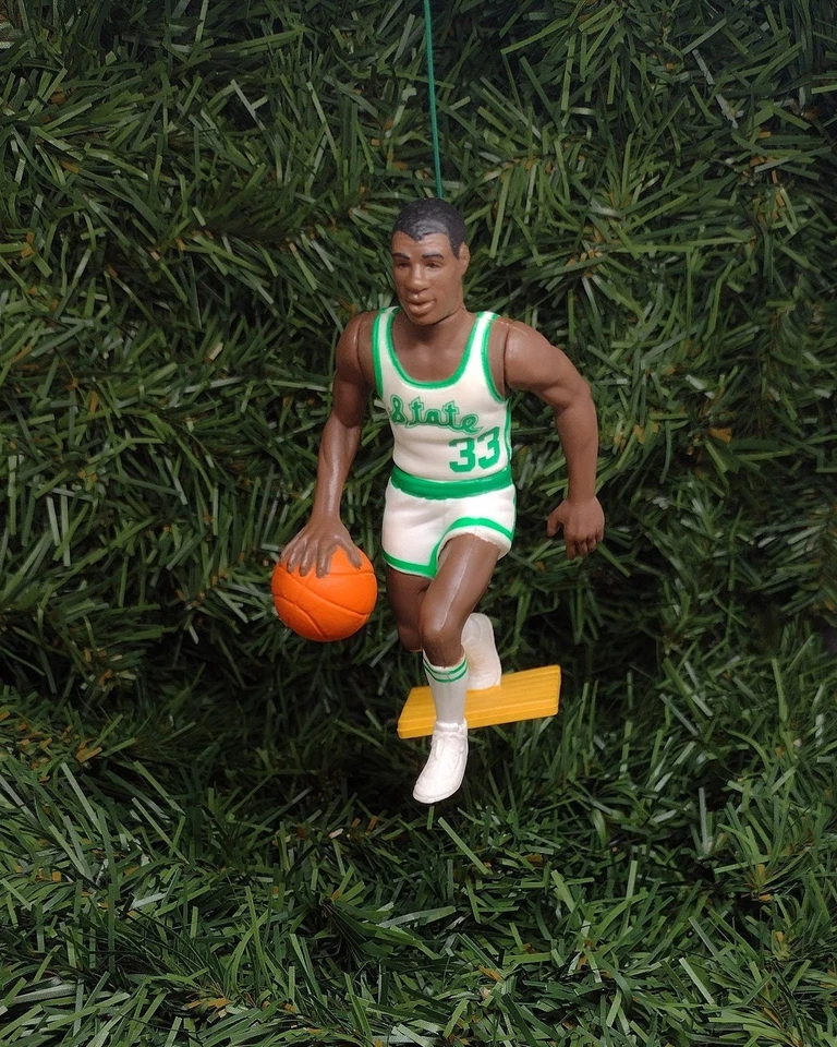 MICHIGAN STATE SPARTANS Ornamento Magic Johnson Regalo de Navidad NCAA Baloncesto Foto 2 de 3