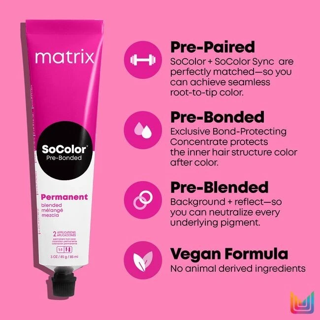 Matrix SoColor Pre-Bonded Permanent Hair Color 3 oz - NIB - Image 2 of 4