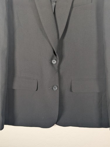 J.Crew Crepe Blazer Womens 10 Black Shawl Collar Two Button Lined Style 89387 - Picture 4 of 14