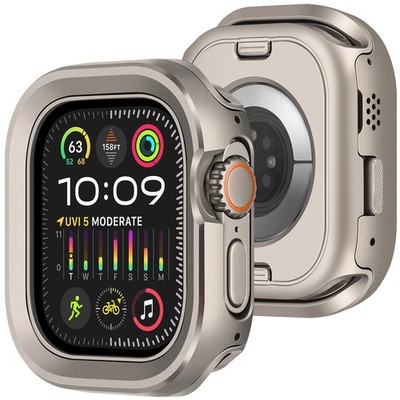 Amizee 2 in 1 Metal Rugged Case Compatible with Apple Watch Ultra 3/2/1 Case ...