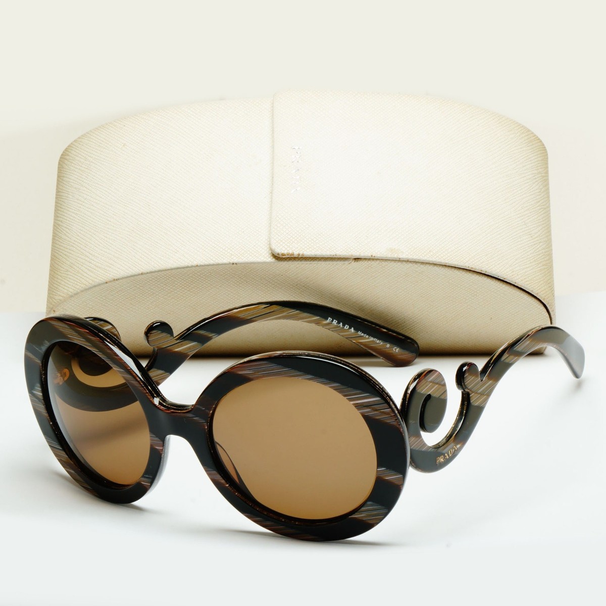 Prada Sunglasses Baroque Vintage Swirl Brown PR27NS SPR 27N DAS