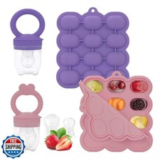 Baby Fruit Feeder Breastmilk Popsicle Molds Set, Silicone Food Storage Freeze