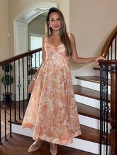 ZIMMERMANN Rebellion Drape Midi Dress Size 1