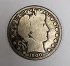 1900 P Barber Head Silver Half Dollar