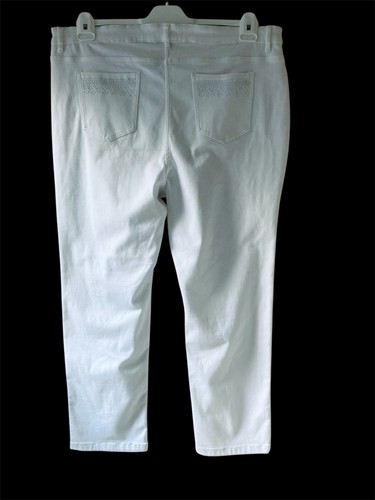 Per Una Roma White Jeans Straight Leg Size 22 reg 30” inside leg - Picture 3 of 16
