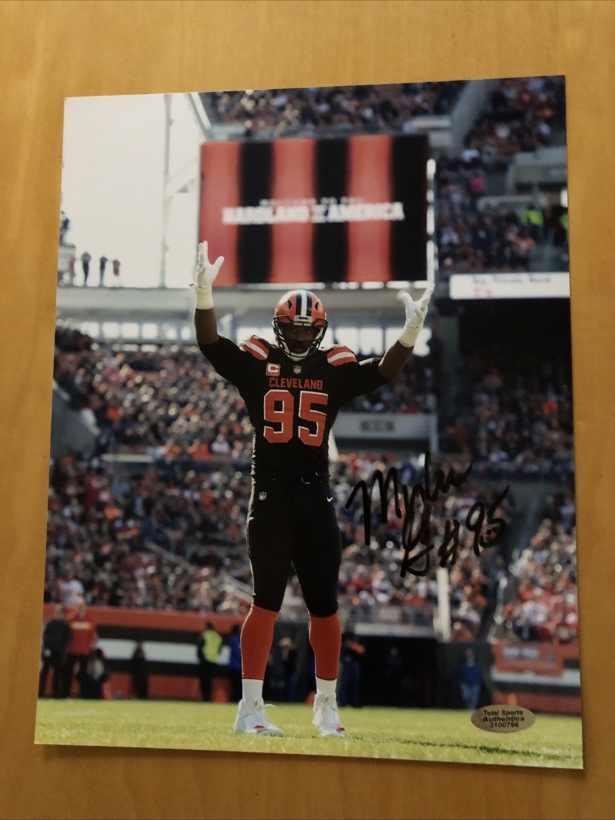 Myles Garrett Autographed Signed Cleveland Browns 8x10 With COA 
