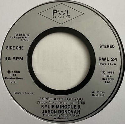 Kylie Minogue & Jason Donovan - Especially For You - 7  Vinyl Single