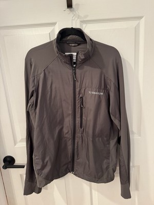 Columbia Titanium Jacket Mens Sz M  Gray Full Zip  Outdoors FLAW