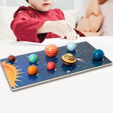 Solar System Puzzle Toy Planets Puzzles Wooden Space Planets