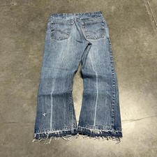 Vintage 70s Levi s 646 Orange Tab Flared Jeans Talon 42 Zip