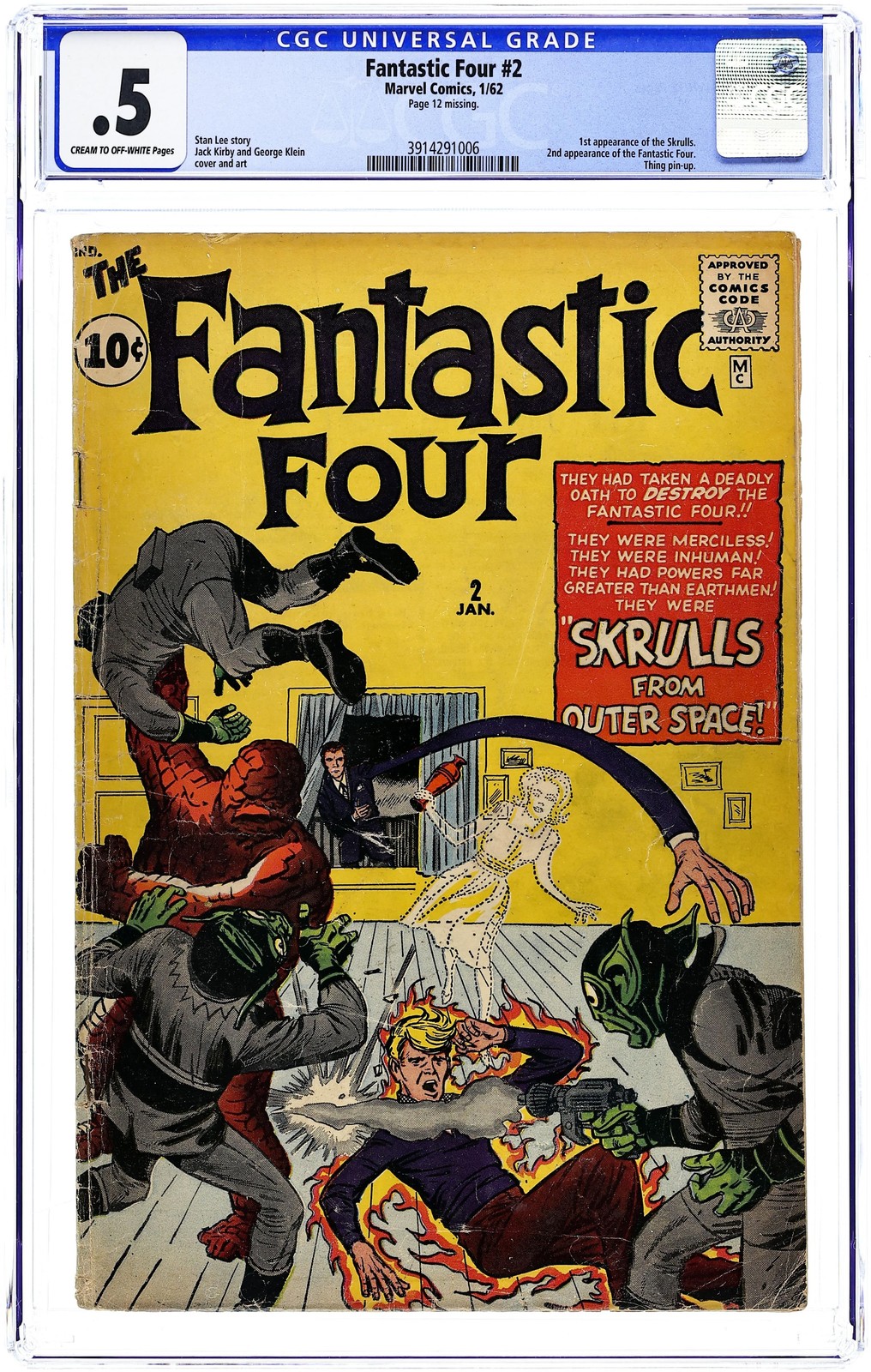 アメコミリーフ Fantastic Four #62 CGC 3.5 アメコミリーフ Fantastic Four #62 CGC 3.5