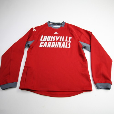 #ad Louisville Cardinals adidas Sweatshirt Men#x27;s Red Gray Used $28.04