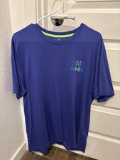 Psycho Bunny Blue Logo Crew Neck Cotton Men's Short Sleeve T-Shirt