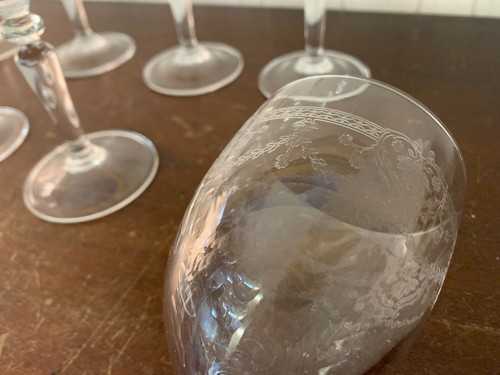 12 Engraved Wine Glasses in Saint Louis Crystal (Price per Unit) - Picture 8 of 11