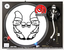 Bassbin Twins - 7"-12" DJ slipmat for LP turntable record player 