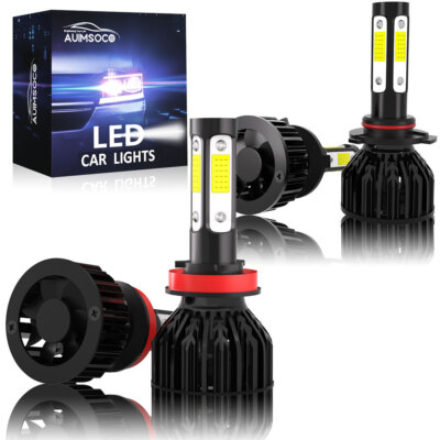 For Peterbilt 579 389 4x LED Headlight Hi/Low Beam Bulbs Kit 6500K ...