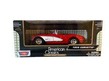 Motormax American Classics Red Chevrolet Corvette Convertible 1959  1/24