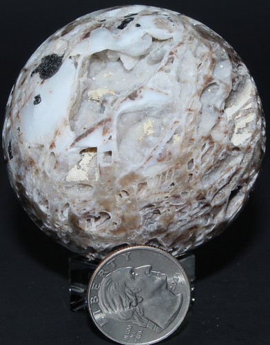 Peruanischer Sphalerit Druzy Kugel / 2,51" (63,75 mm) / 9,00 oz (255,14 gr) 3299 - Bild 4 von 19