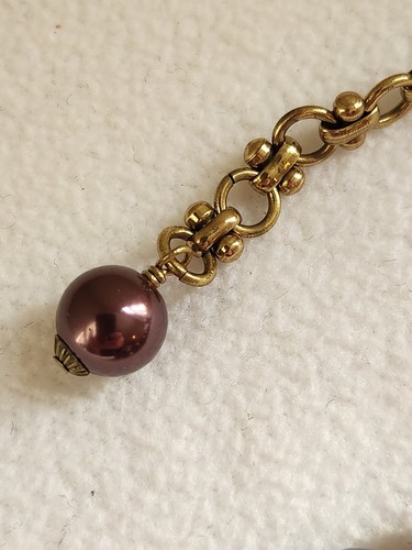 Vtg Heidi Daus Necklace Locket Unforgettable Lavaliere Purple Amethyst - Picture 15 of 24