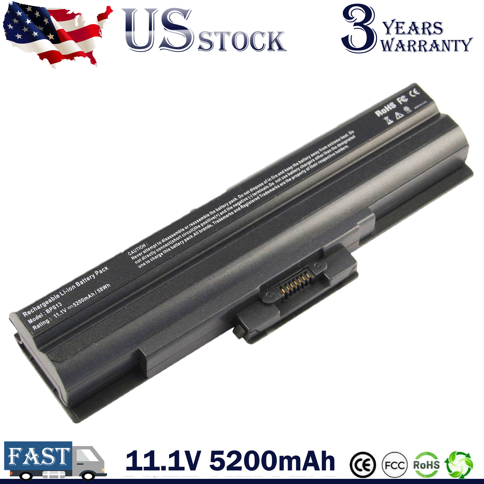 BPS13 Battery for Sony Vaio VGPBPS13B/Q VGPBPS21A VGNFW139E/H VGN