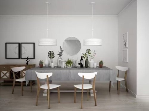 Progress Lighting Sugar Reef 22 in. 3-Light Cottage White Coastal Shaded Pendant - Picture 4 of 8