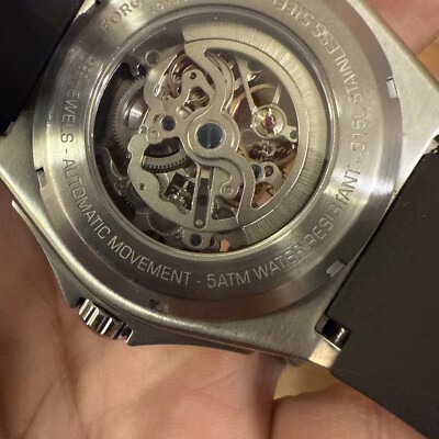 【新品未使用】Forge & Foster Ghost自動巻きスケルトン腕時計 Forge And Foster Automatic 44mm Skeleton Men's Watch Stainless
