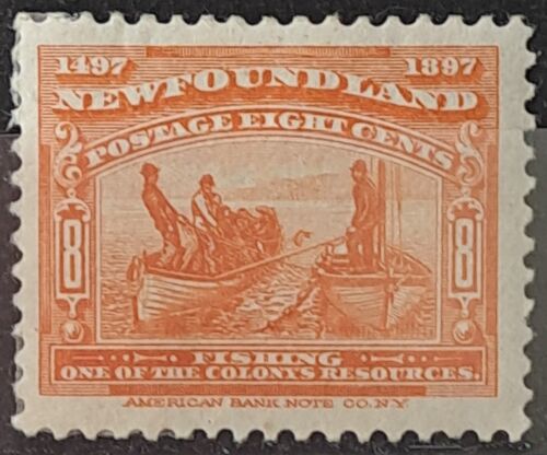 Newfoundland 1897 400th Aniv of Disc of Newf'd  8c Orange Mint  sg 72 - Picture 1 of 2