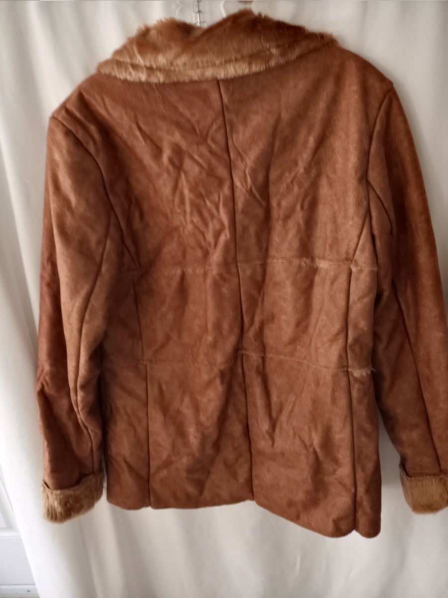 Women's Gazoz jacket sz Small S patchwork faux leather lined in