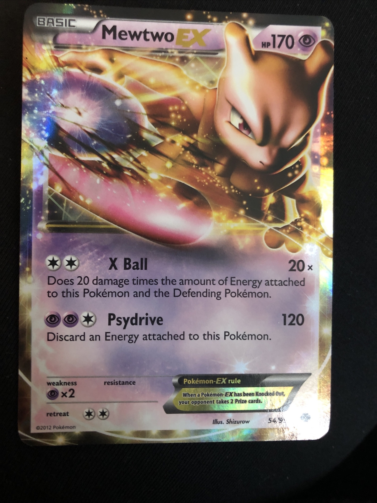 ULTRA RARE Giant Mewtwo EX Pokemon Card 54 99 HP 170 EBay